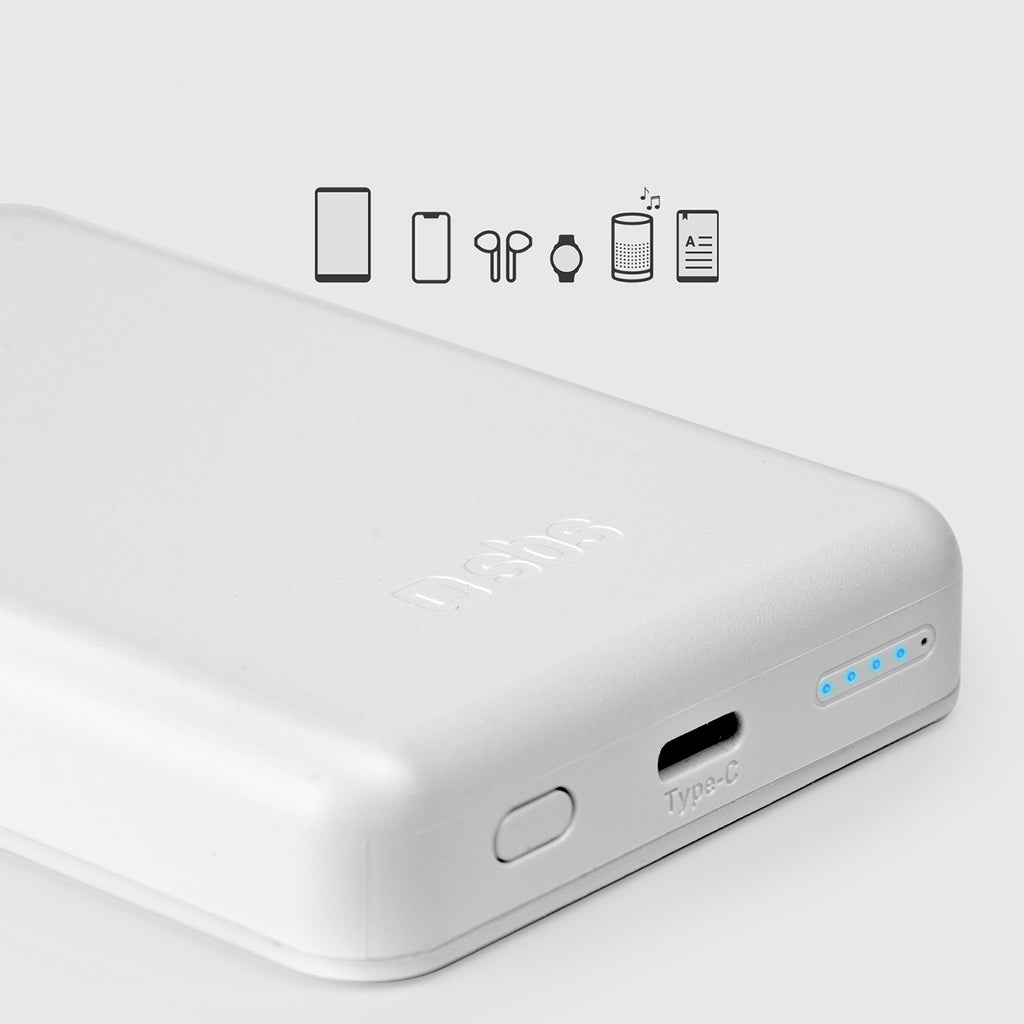 SBS išorinė baterija TEBB5000MAG1CW 5000 mAh USB-C, suderinama su MagSafe - balta