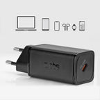 SBS TETRGAN1C65W 65W GaN Power Delivery įkroviklis - juodas