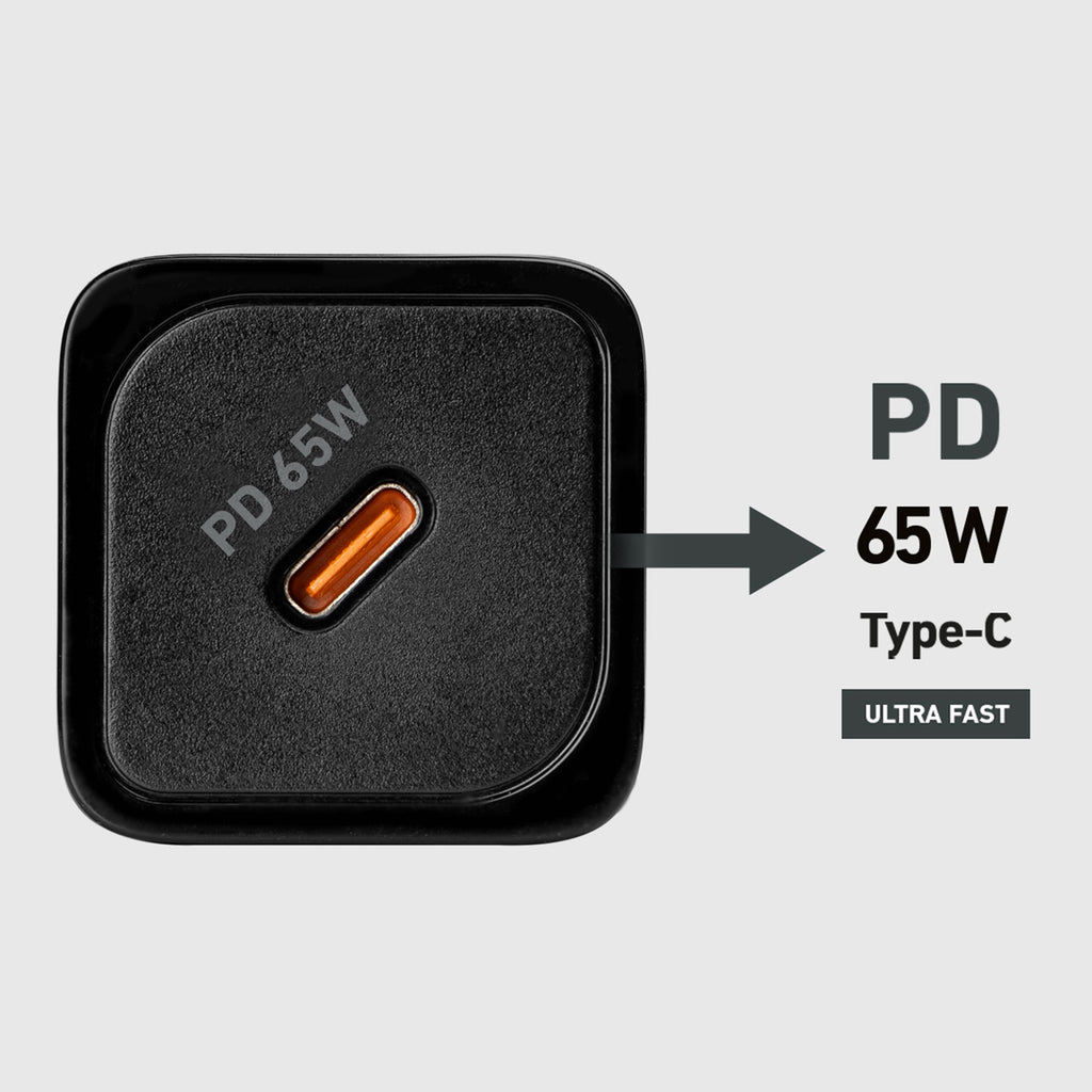 SBS TETRGAN1C65W 65W GaN Power Delivery įkroviklis - juodas