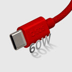 SBS TECABLETISSUETCCR USB-C - USB-C 1.5m 60W pintas laidas - raudonas