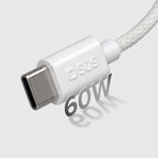 SBS TECABLETISSUETCCG USB-C - USB-C 1.5m 60W pintas laidas - pilkas