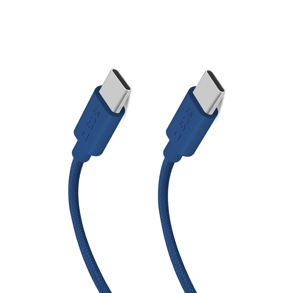 SBS TECABLETISSUETCCB USB-C - USB-C 1.5m 60W pintas laidas - mėlynas