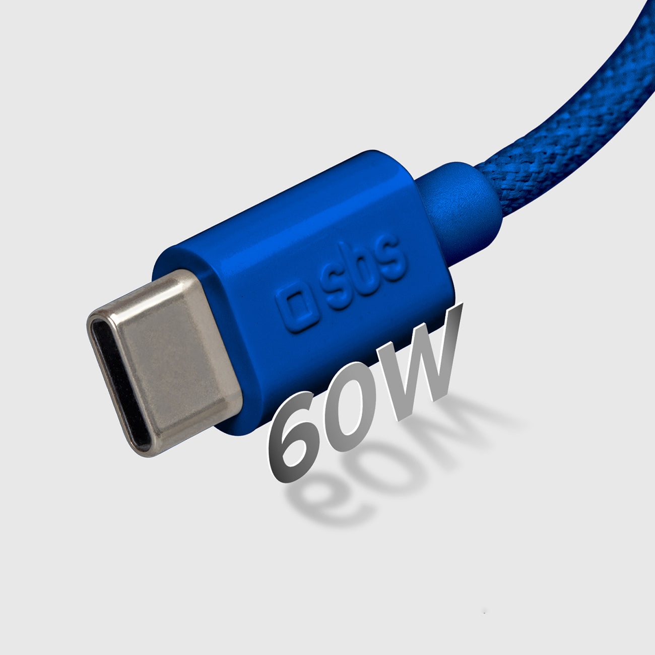 SBS TECABLETISSUETCCB USB-C - USB-C 1.5m 60W pintas laidas - mėlynas
