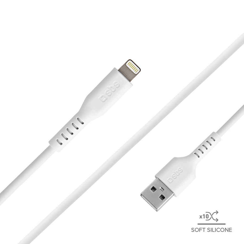 SBS TECABLEUSBIP589W USB-A - Lightning laidas - baltas