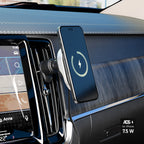 SBS TESUPP15WRETRACABL belaidis įkroviklis-laikiklis išmaniajam telefonui su ištraukiamu kabeliu, suderinamas su MagSafe - juodas