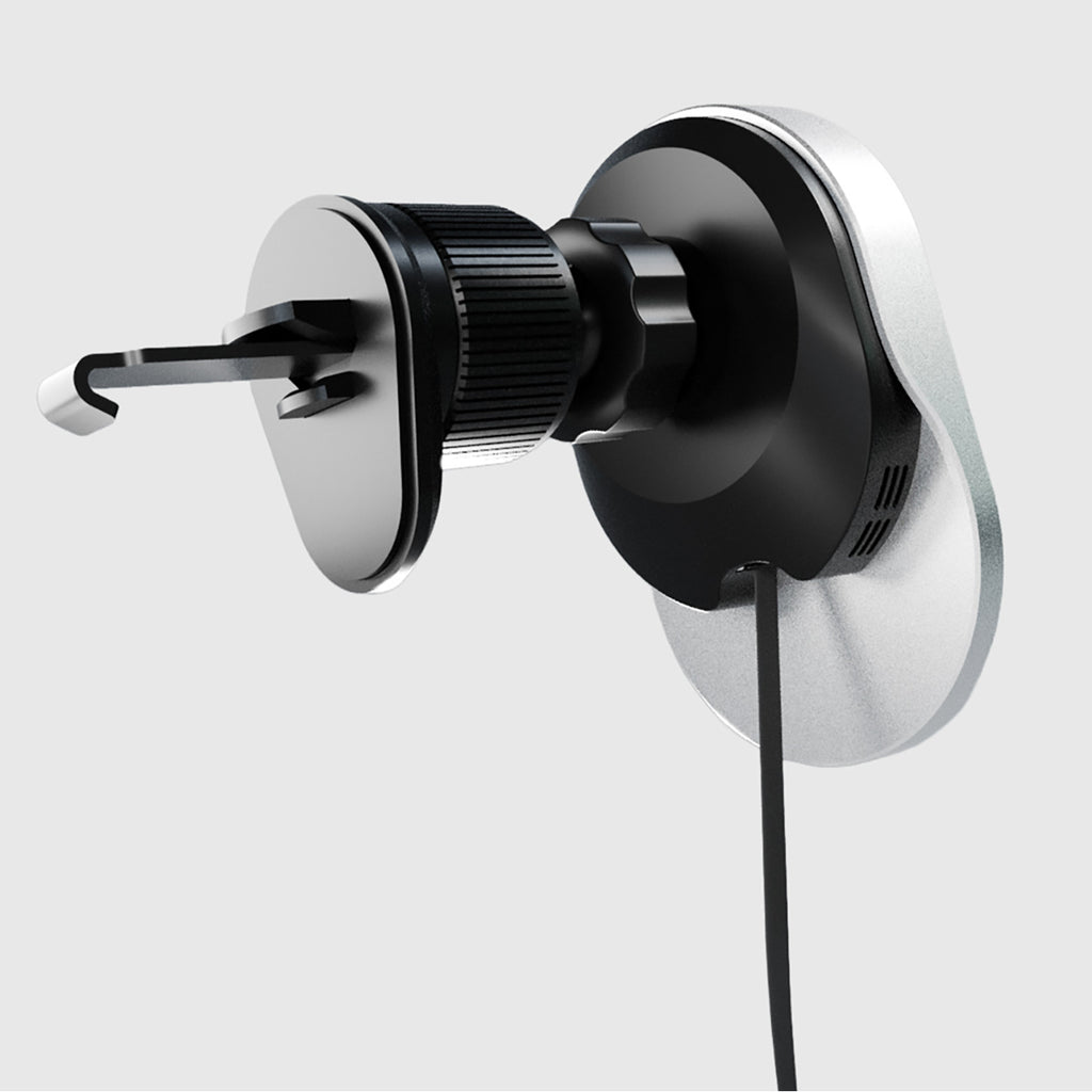 SBS TESUPP15WRETRACABL belaidis įkroviklis-laikiklis išmaniajam telefonui su ištraukiamu kabeliu, suderinamas su MagSafe - juodas