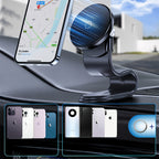 Wozinsky WCZ2Y2S magnetinis automobilinis laikiklis su 15W MagSafe indukciniu įkrovikliu automobilio kokpitui juodas