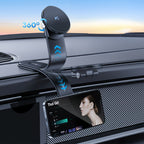 Wozinsky WCZ2Y2S magnetinis automobilinis laikiklis su 15W MagSafe indukciniu įkrovikliu automobilio kokpitui juodas