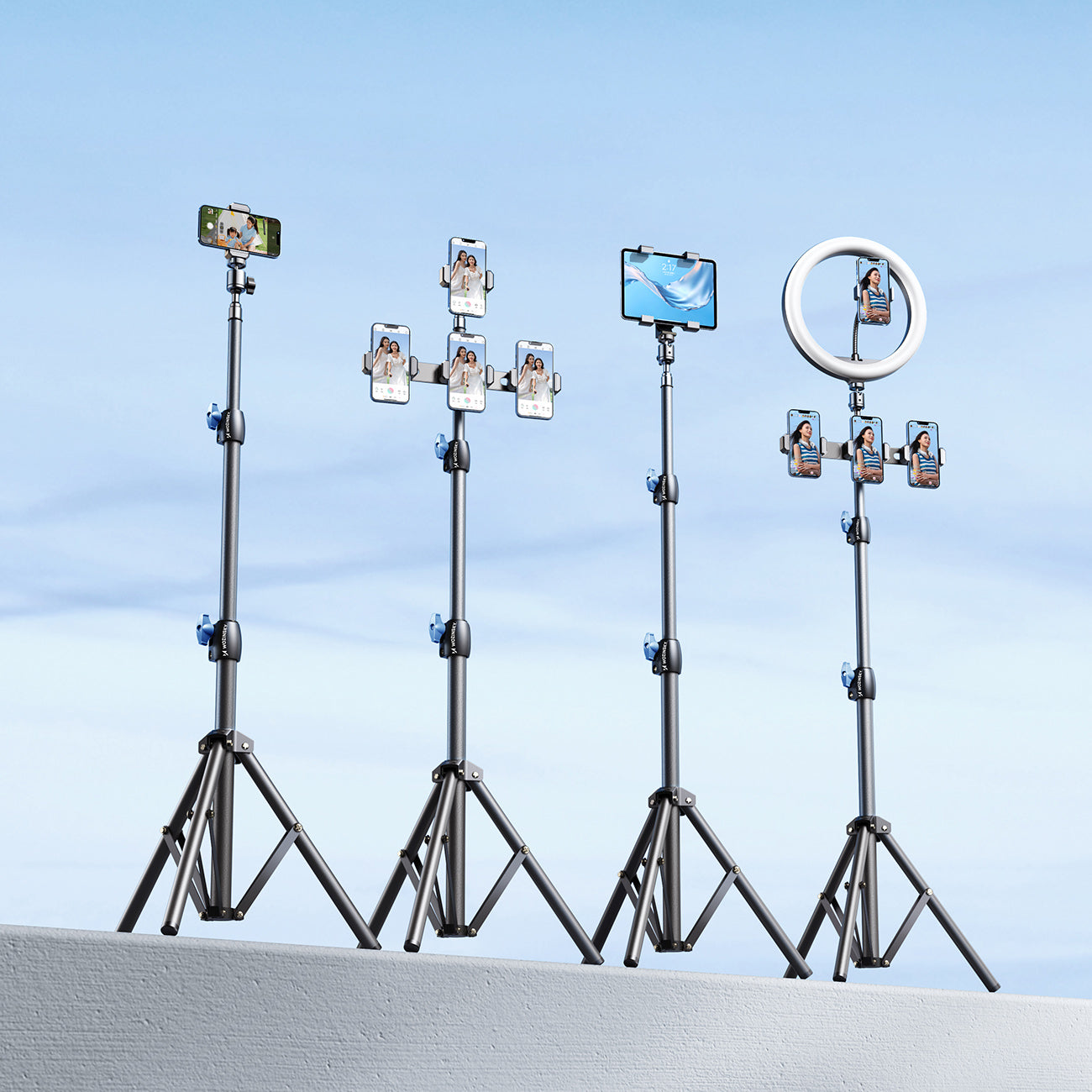 Wozinsky WRLD-00Y1S trikojis – patvarus anglies plieno trikojis 1,7 m matinis – juodas -- Selfie Sticks & Tripods