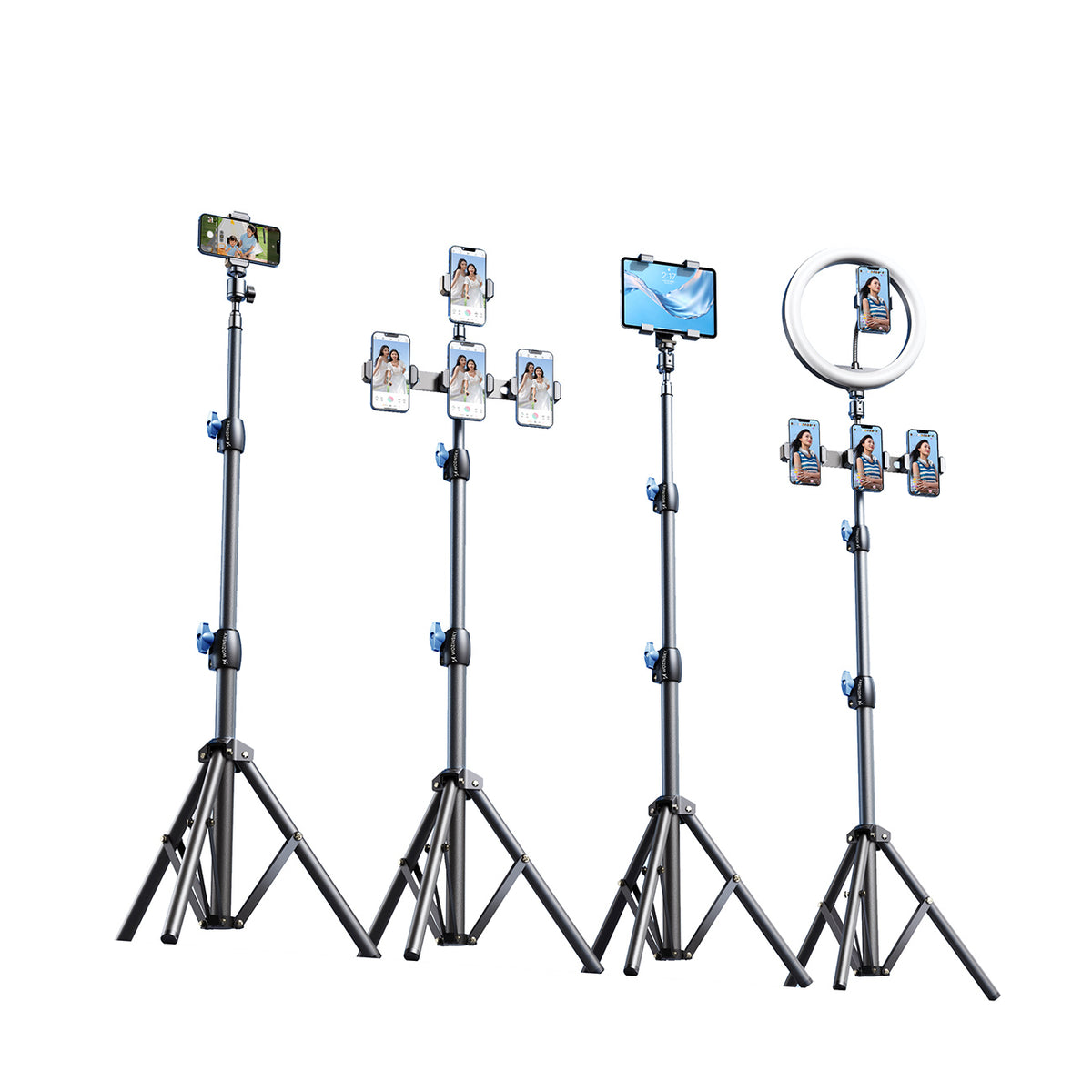 Wozinsky WRLD-00Y1S trikojis – patvarus anglies plieno trikojis 1,7 m matinis – juodas -- Selfie Sticks & Tripods