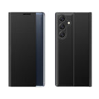 Samsung Galaxy A36 atverčiamas dėklas su stovu – juodas