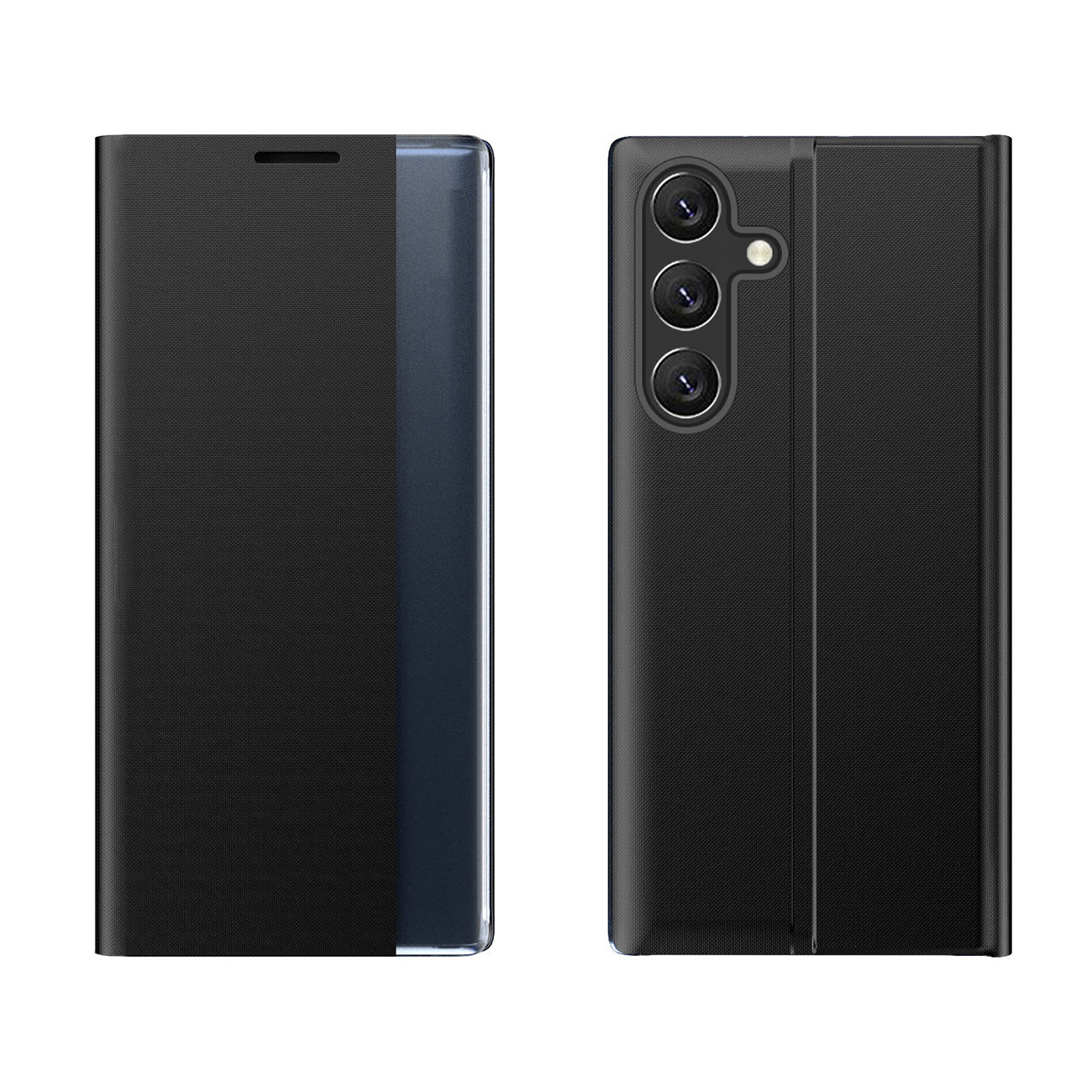 Samsung Galaxy A36 atverčiamas dėklas su stovu – juodas