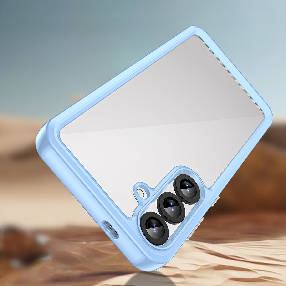 Skaidrus dėklas Samsung Galaxy A36 „Outer Space“ – mėlynas
