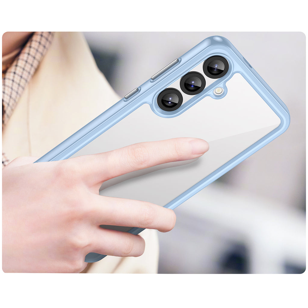 Skaidrus dėklas Samsung Galaxy A36 „Outer Space“ – mėlynas