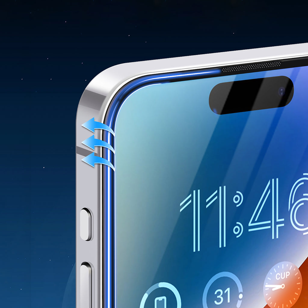 Joyroom grūdintas stiklas iPhone 15 Plus/16 Plus – antirefleksinis