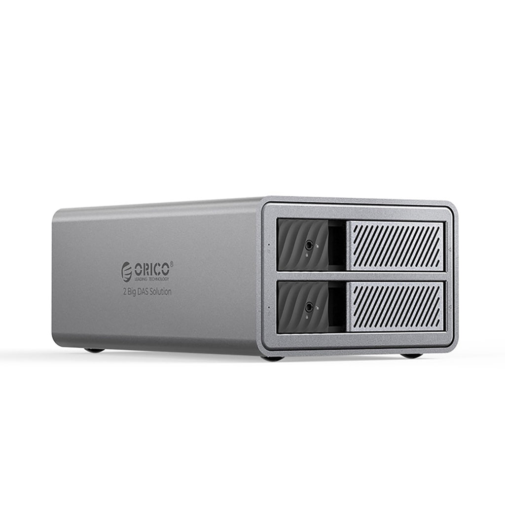 Orico 9828RU3 2 Big DAS sprendimas ProRAID disko masyvas 2 2.5"/3.5" SATA HDD/SSD diskams su RAID valdikliu - pilka --...