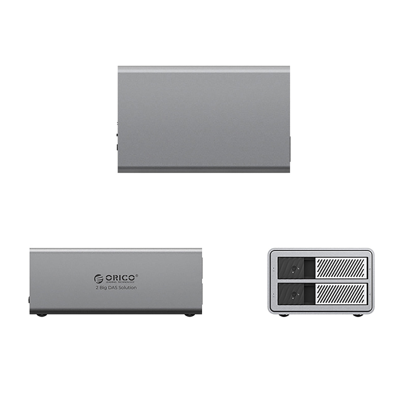 Orico 9828RU3 2 Big DAS sprendimas ProRAID disko masyvas 2 2.5"/3.5" SATA HDD/SSD diskams su RAID valdikliu - pilka --...