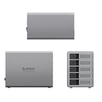 Orico 9858T3 5 didelės talpos DAS sprendimas ProThunder diskų masyvas su Thunderbolt 3 skirtas 5 x 2.5"/3.5" SATA HDD/SSD...