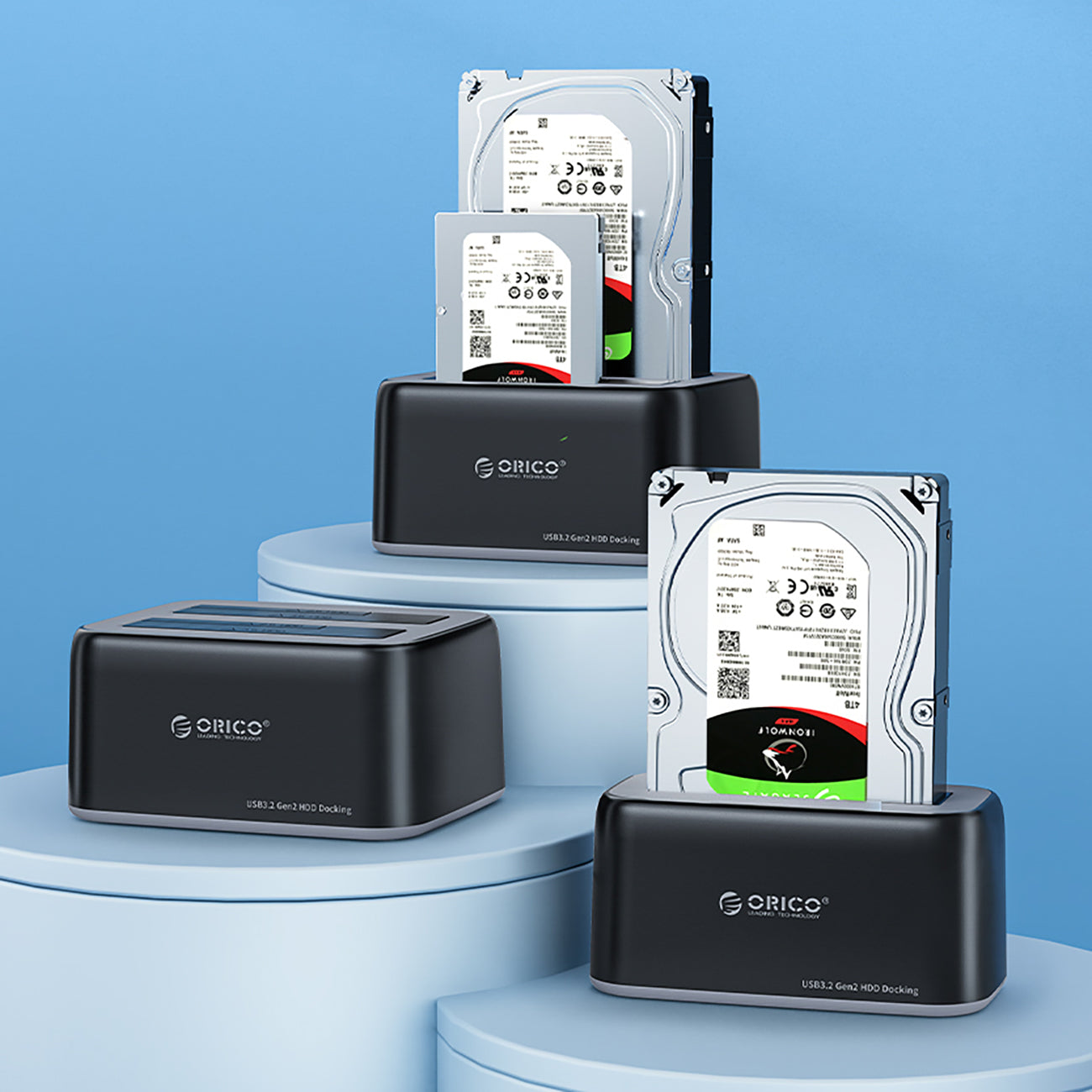 Orico 6819C3 Docking stotis 2.5"/3.5" SATA HDD/SSD - Juoda -- Hard Drive Adapters