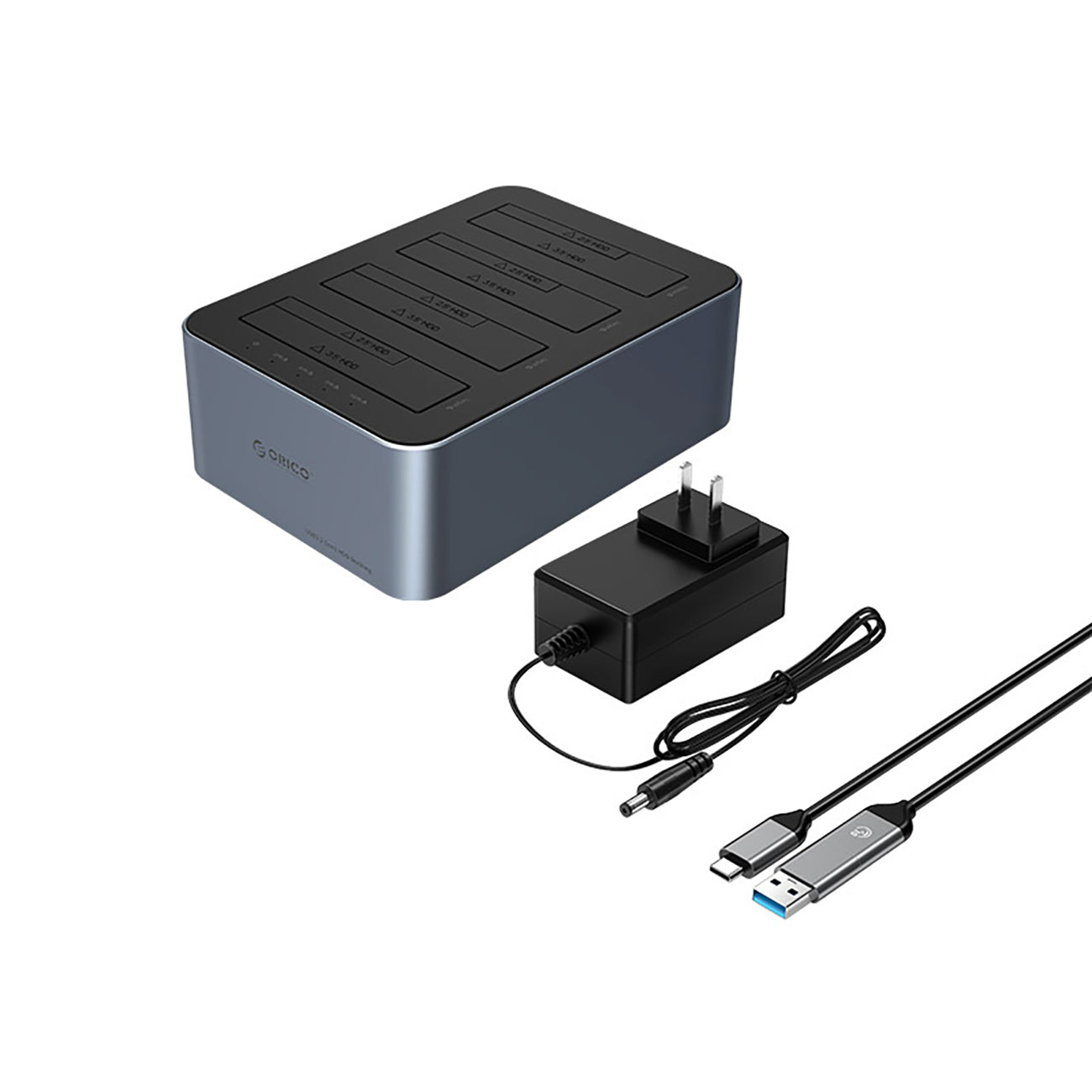 Orico 6646C3-C 4 diskų dokavimo stotis su autonominio klonavimo funkcija 2.5"/3.5" SATA HDD/SSD - Pilka -- Hard Drive...