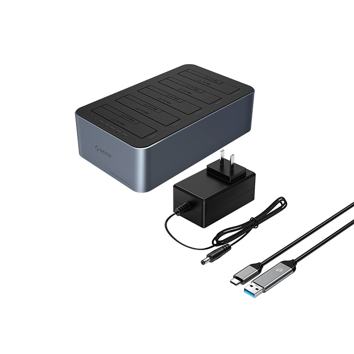Orico 6656C3-C 5 lizdų dokavimo stotis su autonominio klonavimo funkcija 2.5"/3.5" SATA HDD/SSD - Pilka -- Hard Drive...