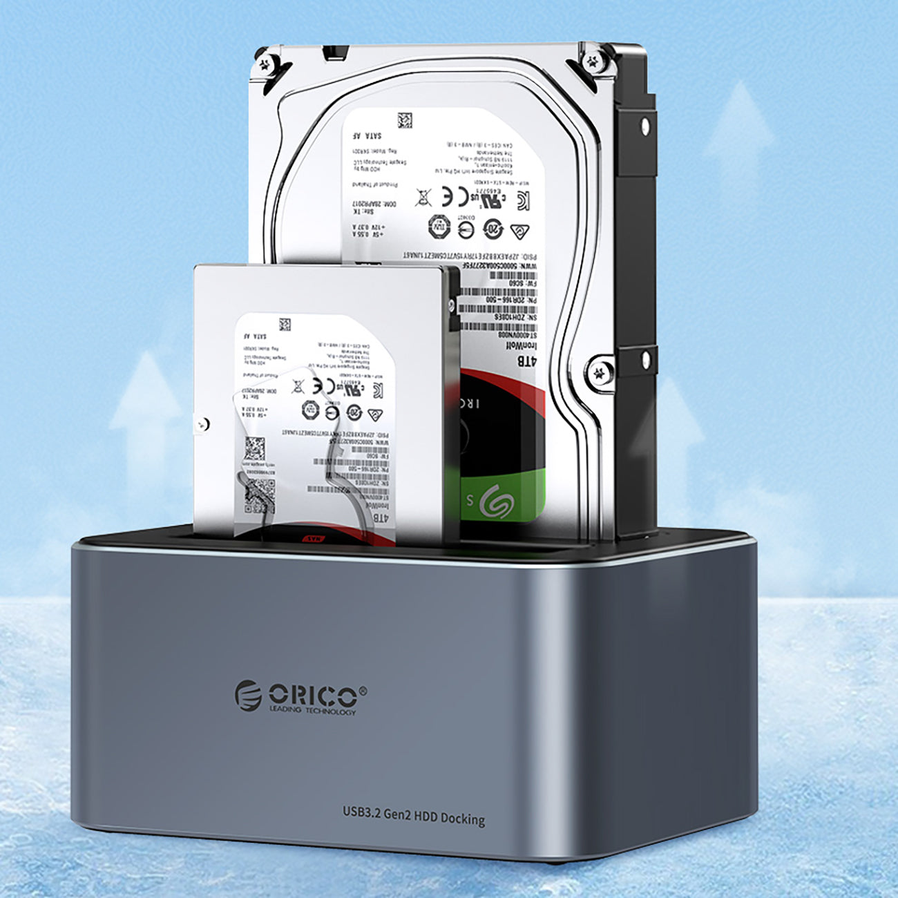 Orico 6656C3-C 5 lizdų dokavimo stotis su autonominio klonavimo funkcija 2.5"/3.5" SATA HDD/SSD - Pilka -- Hard Drive...