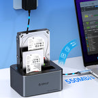 Orico 6656C3-C 5 lizdų dokavimo stotis su autonominio klonavimo funkcija 2.5"/3.5" SATA HDD/SSD - Pilka -- Hard Drive...