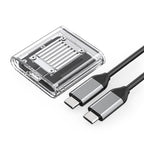 Orico TC20-M2-10G M.2 NVMe USB-C 3.2 disko kišenė - skaidri -- Hard Drive Adapters