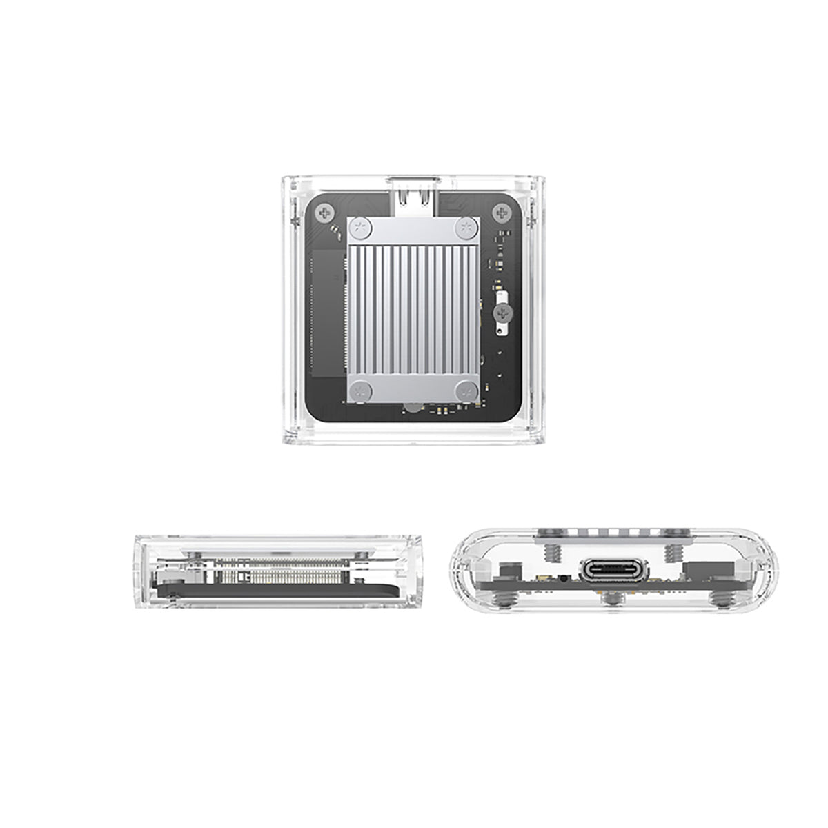 Orico TC20-M2-10G M.2 NVMe USB-C 3.2 disko kišenė - skaidri -- Hard Drive Adapters