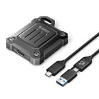 Orico XAM2 M.2 2230 USB-C 3.2 taktinė sustiprintoji disko kišenė - juoda -- Hard Drive Adapters