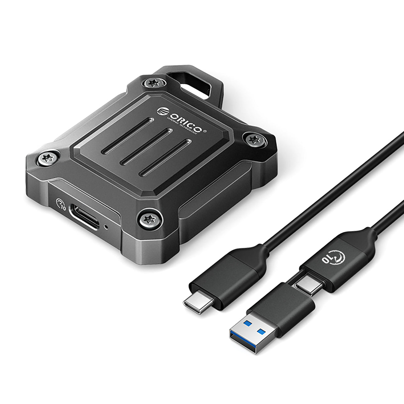 Orico XAM2 M.2 2230 USB-C 3.2 taktinė sustiprintoji disko kišenė - juoda -- Hard Drive Adapters