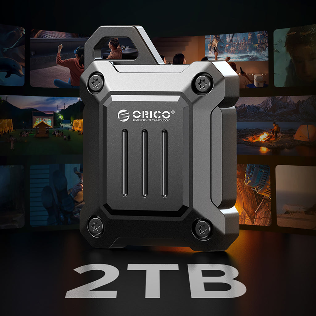 Orico XAM2 M.2 2230 USB-C 3.2 taktinė sustiprintoji disko kišenė - juoda -- Hard Drive Adapters