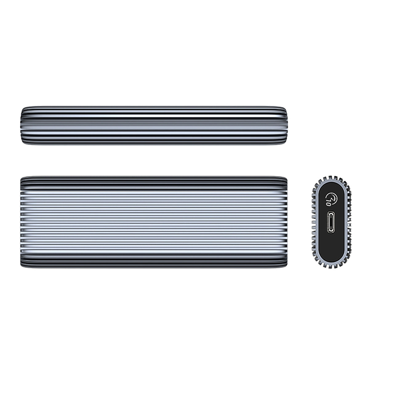 Orico AM2C3-G2 M.2 NVMe USB-C 3.2 disko kišenė - pilka -- Hard Drive Adapters