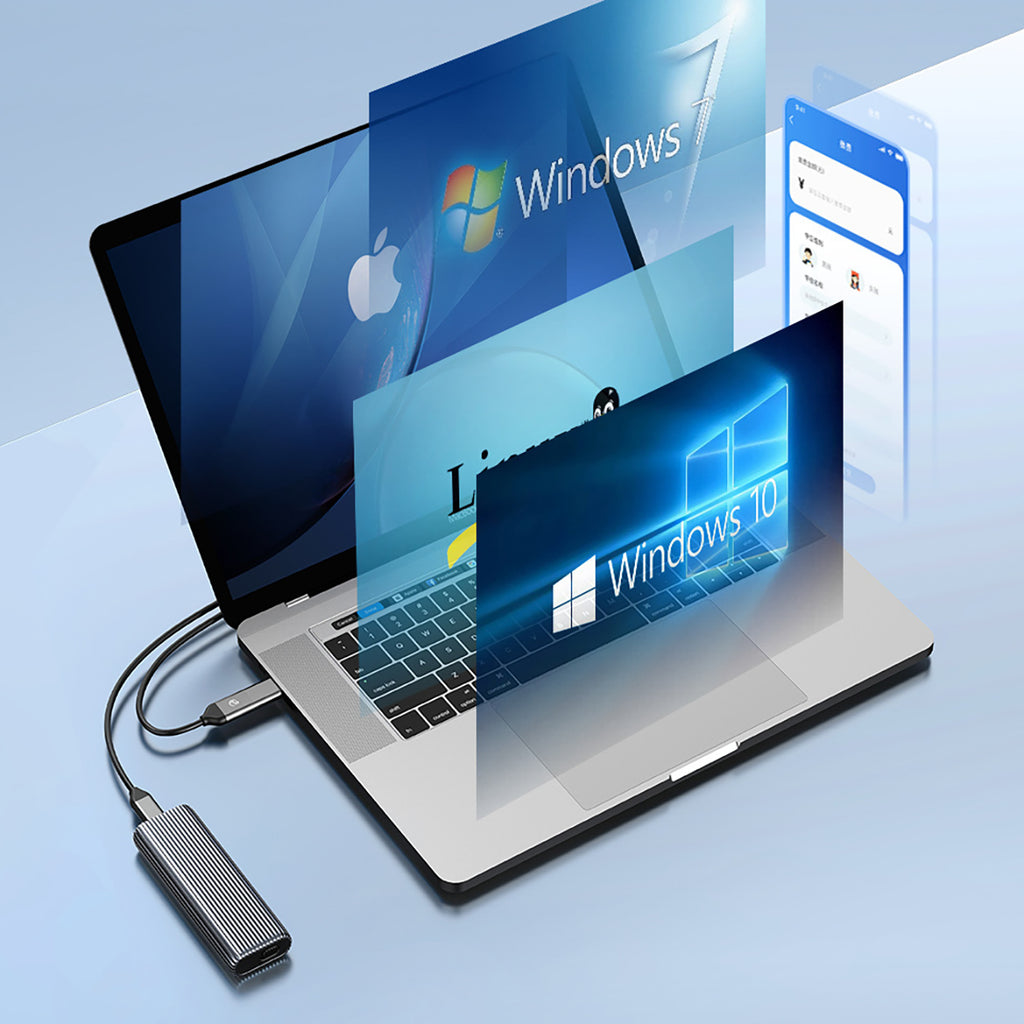 Orico AM2C3-G2 M.2 NVMe USB-C 3.2 disko kišenė - pilka -- Hard Drive Adapters