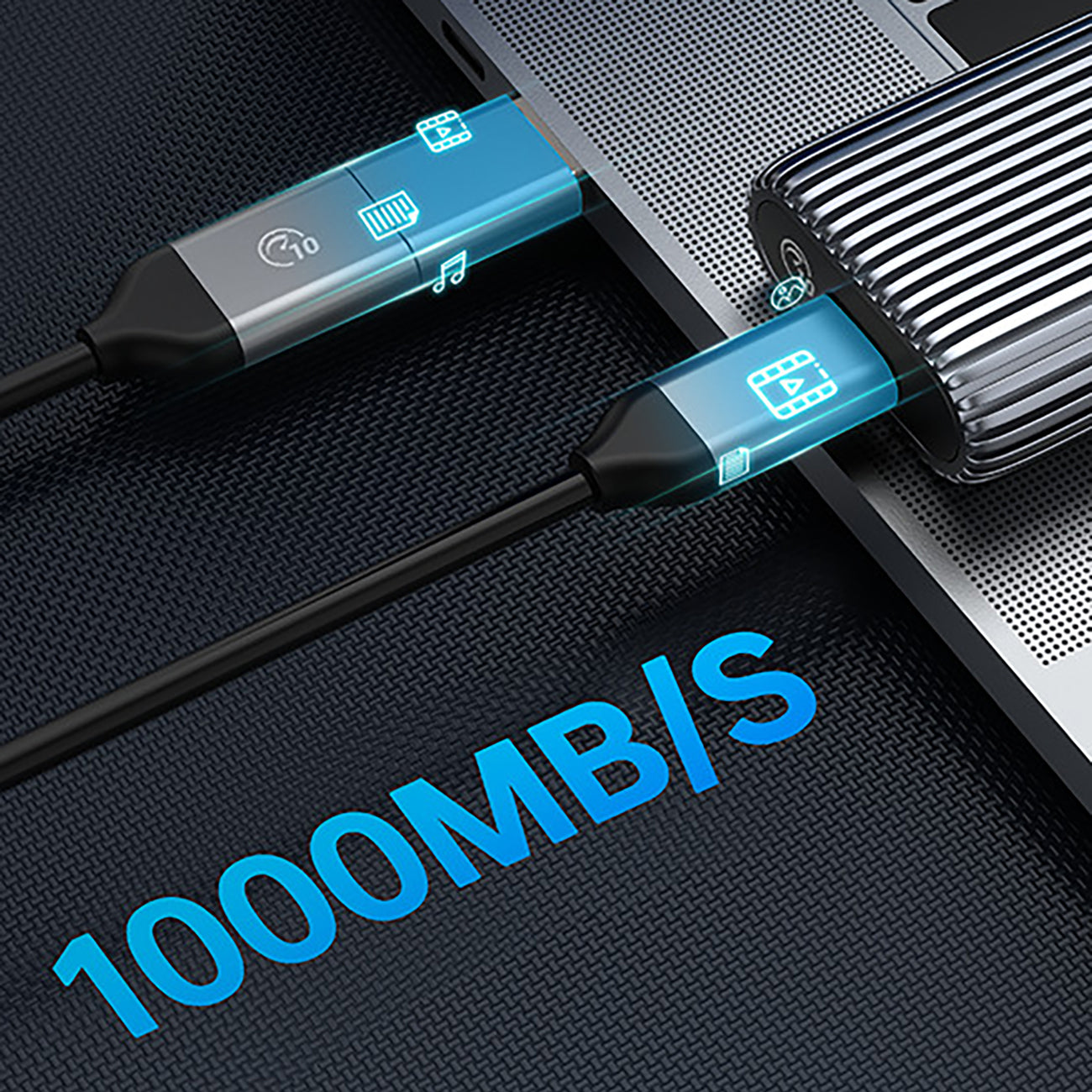 Orico AM2C3-G2 M.2 NVMe USB-C 3.2 disko kišenė - pilka -- Hard Drive Adapters