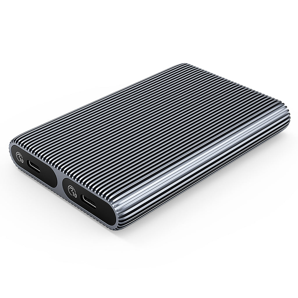 Orico AM2C3-2N dvigubas diskų šaltis dviems M.2 NVME USB-C 3.2 10Gb/s diskams - pilka -- Hard Drive Adapters