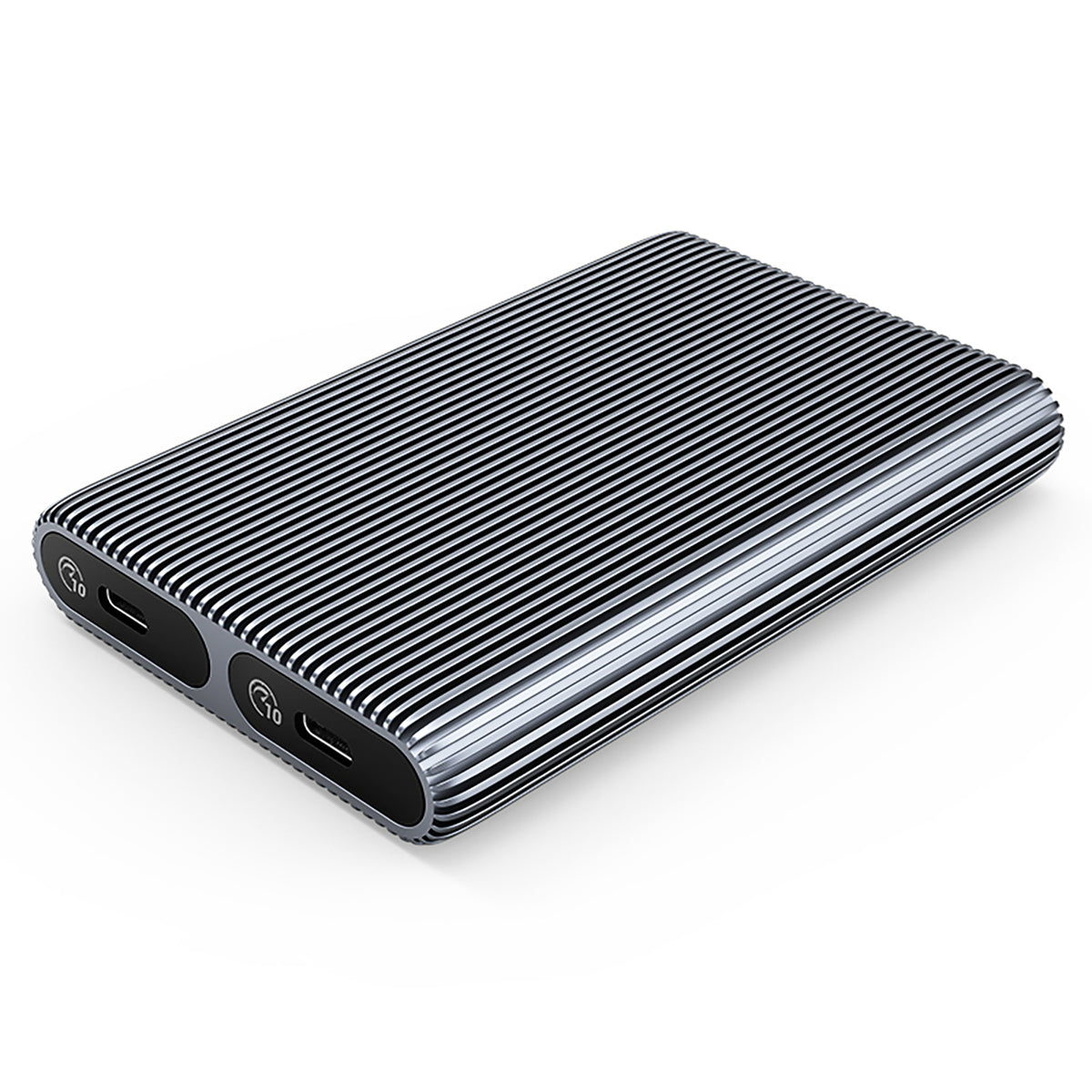 Orico AM2C3-2N dvigubas diskų šaltis dviems M.2 NVME USB-C 3.2 10Gb/s diskams - pilka -- Hard Drive Adapters