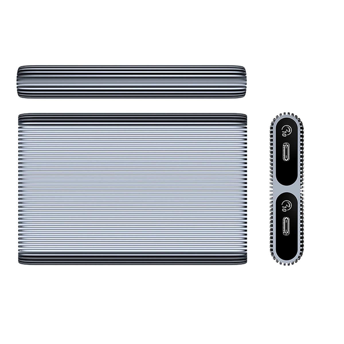 Orico AM2C3-2N dvigubas diskų šaltis dviems M.2 NVME USB-C 3.2 10Gb/s diskams - pilka -- Hard Drive Adapters