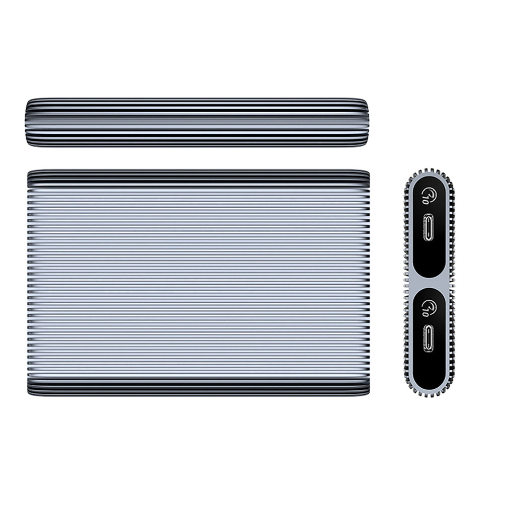 Orico AM2C3-2N dvigubas diskų šaltis dviems M.2 NVME USB-C 3.2 10Gb/s diskams - pilka -- Hard Drive Adapters