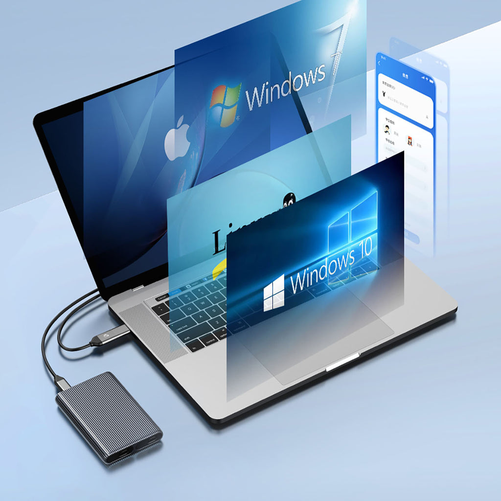 Orico AM2C3-2N dvigubas diskų šaltis dviems M.2 NVME USB-C 3.2 10Gb/s diskams - pilka -- Hard Drive Adapters