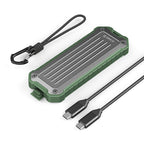 Sustiprintoji disko kišenė Orico OTPX-G2 M.2 NVMe/SATA SSD USB-C 3.2 taktinė - pilkai žalia -- Hard Drive Adapters