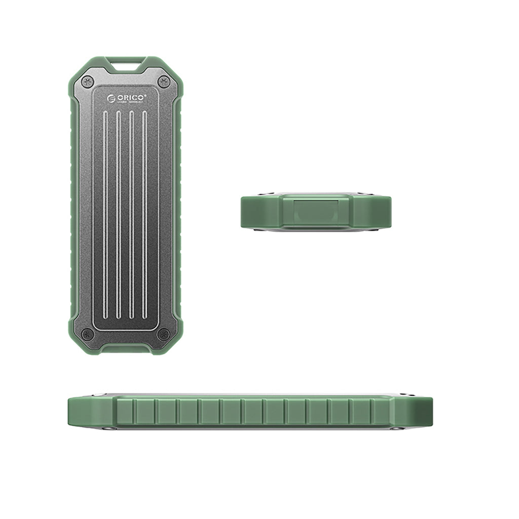 Sustiprintoji disko kišenė Orico OTPX-G2 M.2 NVMe/SATA SSD USB-C 3.2 taktinė - pilkai žalia -- Hard Drive Adapters