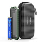 Sustiprintoji disko kišenė Orico OTPX-G2 M.2 NVMe/SATA SSD USB-C 3.2 taktinė - pilkai žalia -- Hard Drive Adapters