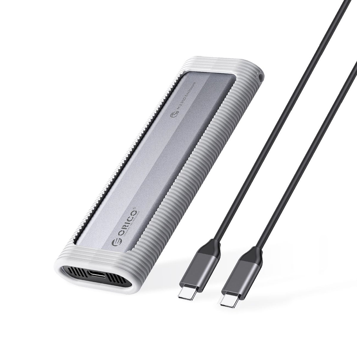 Orico AXM2-G2 M.2 NVMe USB-C 10Gb/s Diskų Dėklas - Pilkas -- Hard Drive Adapters