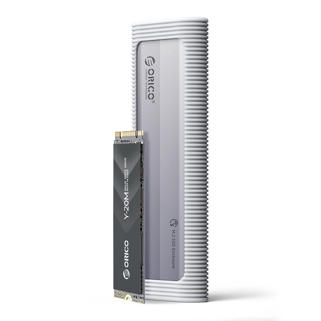 Orico AXM2-G2 M.2 NVMe USB-C 10Gb/s Diskų Dėklas - Pilkas -- Hard Drive Adapters