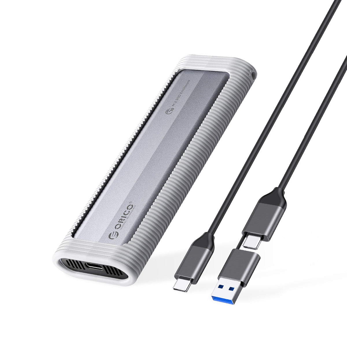 Orico AXM2-G2-V1 M.2 NVMe USB-C/USB-A į USB-C 10Gb/s Diskų Dėklas - Pilkas -- Hard Drive Adapters