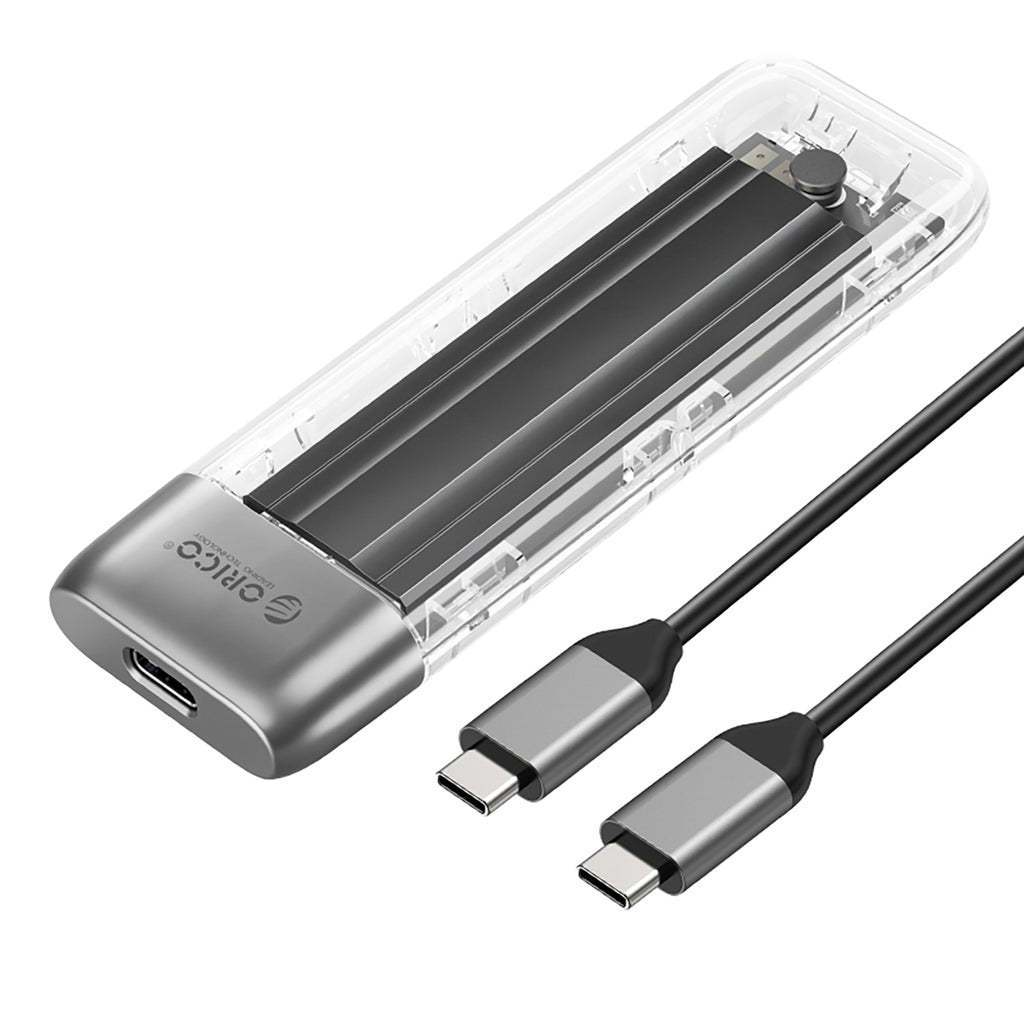 Orico TXM2-C3 M.2 NVME USB-C 3.2 10Gb/s diskų dėžutė - pilka -- Hard Drive Adapters
