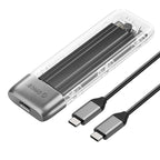 Orico TXM2-C3 M.2 NVME USB-C 3.2 10Gb/s diskų dėžutė - pilka -- Hard Drive Adapters