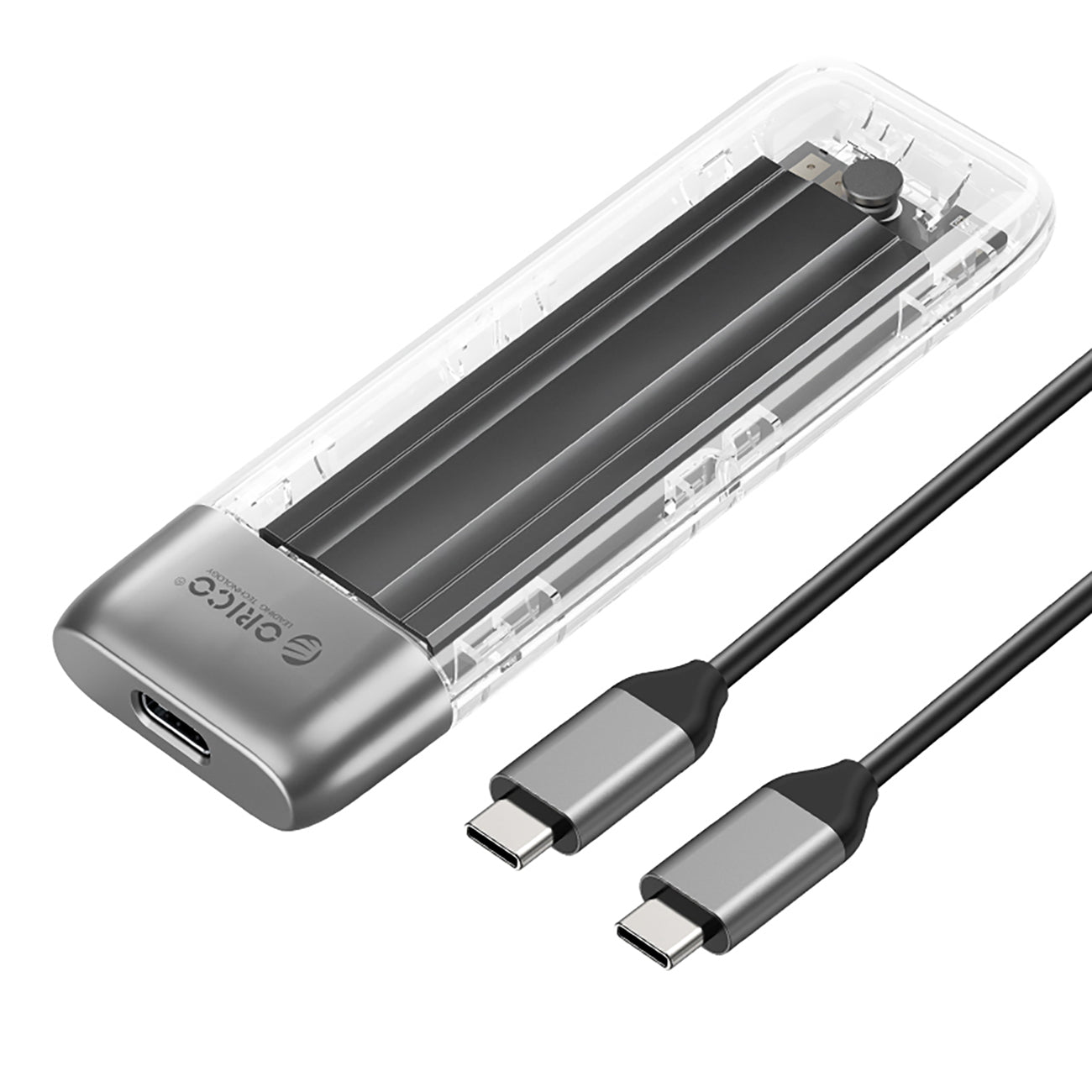 Orico TXM2-C3 M.2 NVME USB-C 3.2 10Gb/s diskų dėžutė - pilka -- Hard Drive Adapters