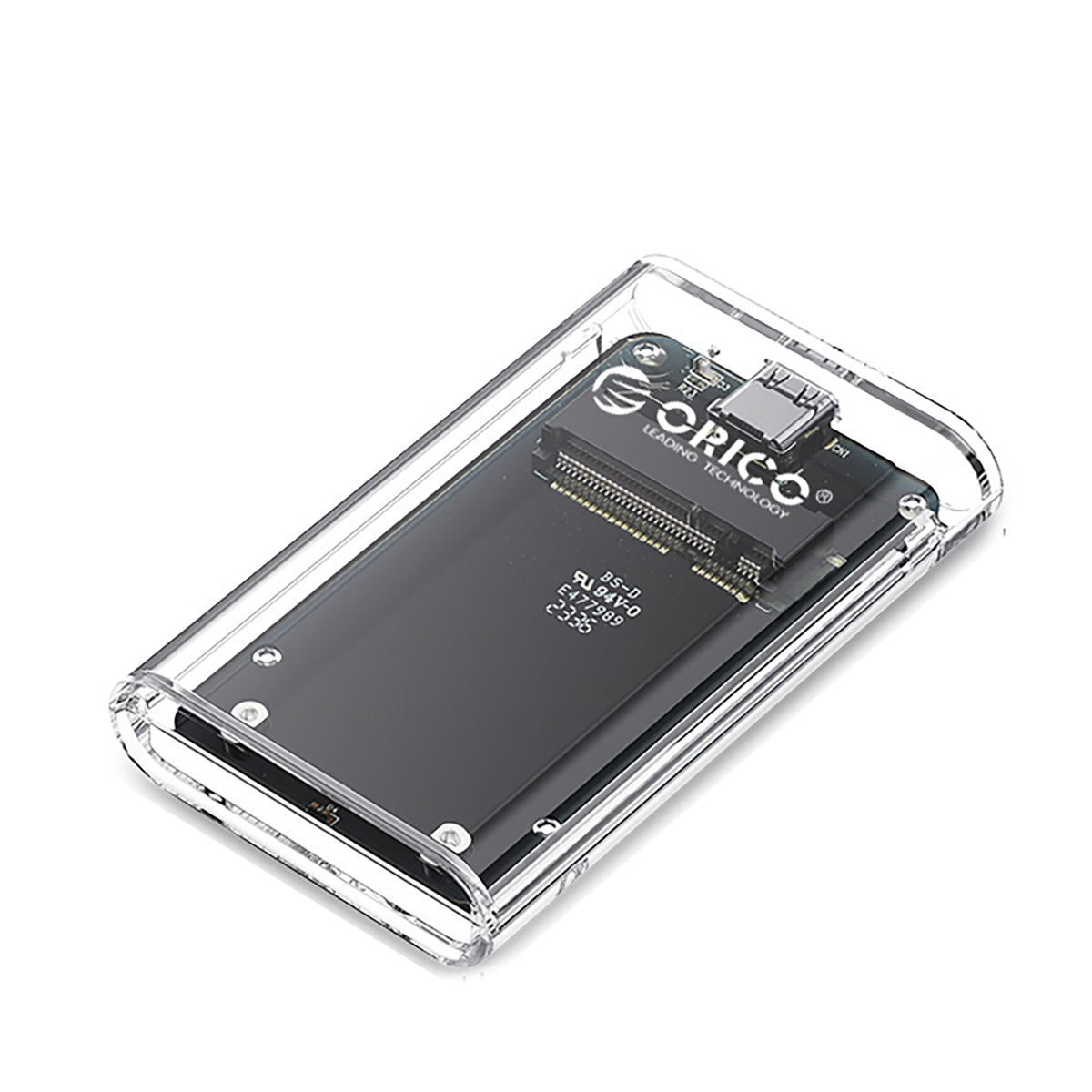 Orico TC10-MS mSATA USB-C 3.2 5Gb/s diskų dėklas - Permatomas -- Hard Drive Adapters